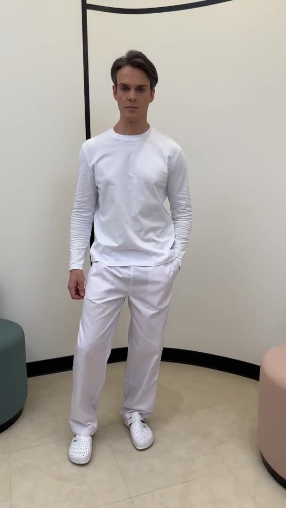 Футболка с длинным рукавом белая